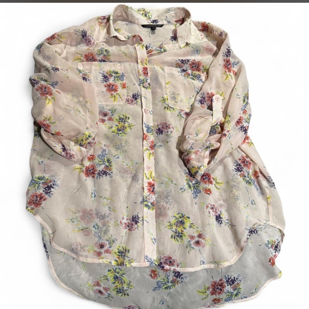 Victoria's Secret Floral Sheer Blouse